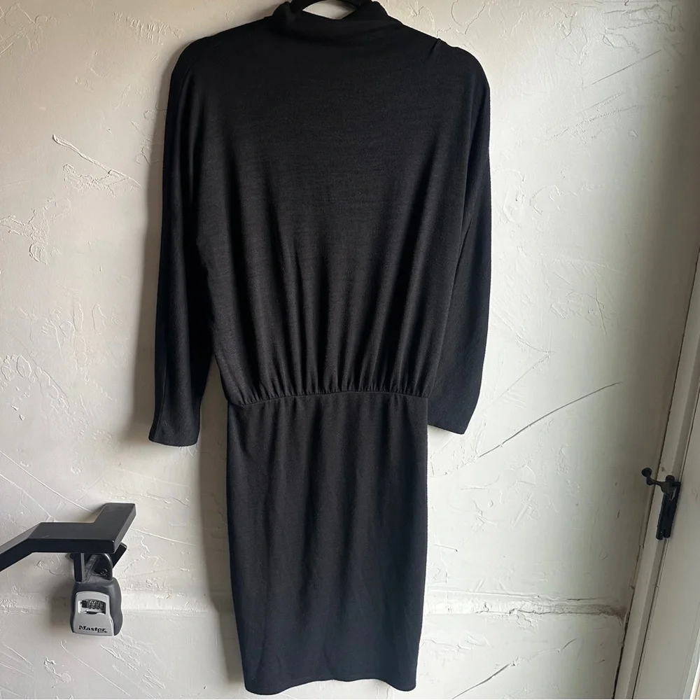ARITZIA Wilfred Free Black Pullover Long-sleeved Midi Dress Sz M